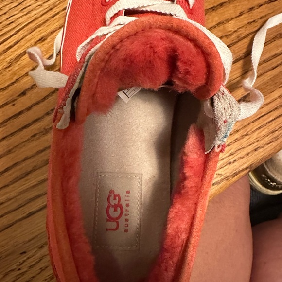 Fur Lined red UGG sneakers. Size 8.5. Have never been worn out of the house. - Picture 5 of 11
